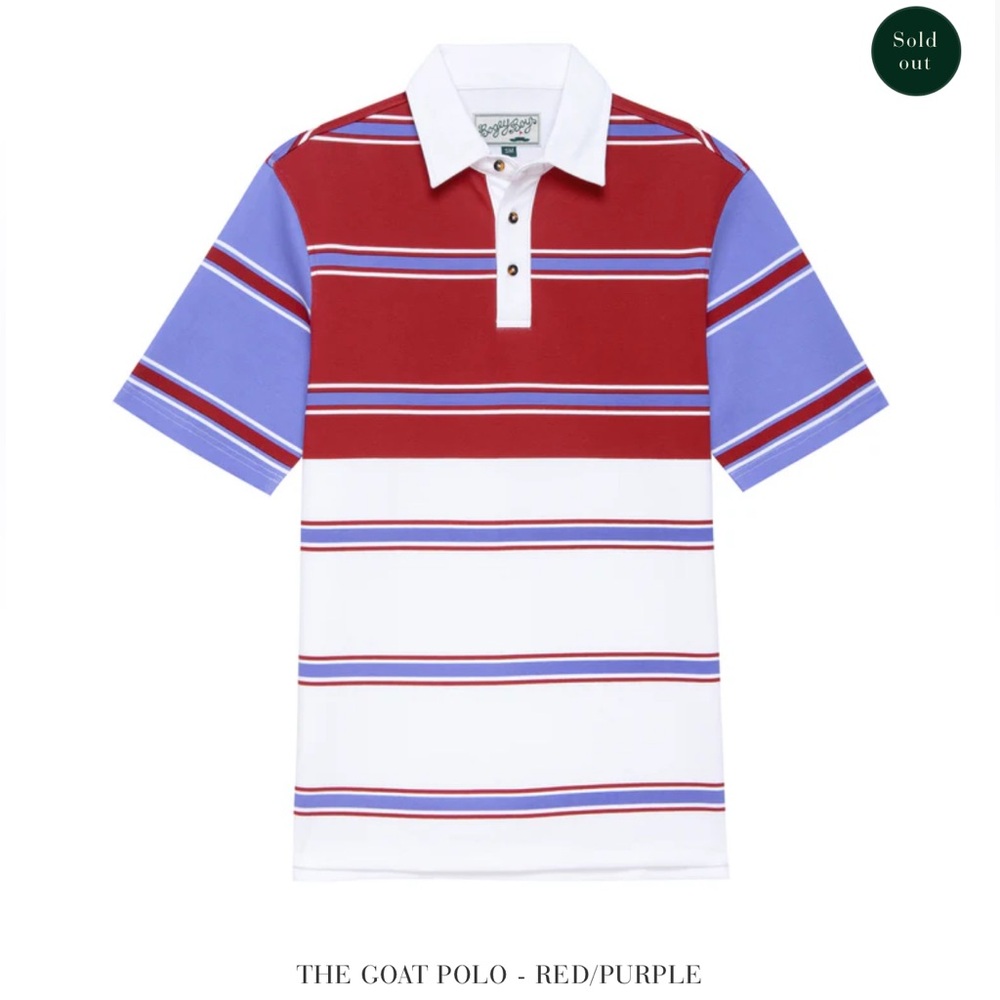 NWOT - Bogey Boys - The GOAT Polo Shirt - Size Large